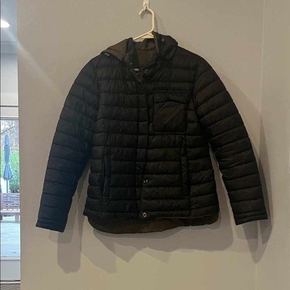 Zella Men's Dark Puffer Jacket with Hood